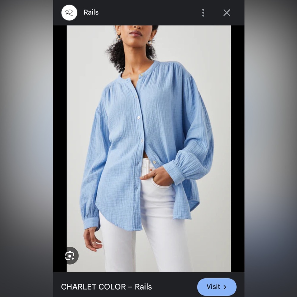 Rails Charlet Vista Blue Top